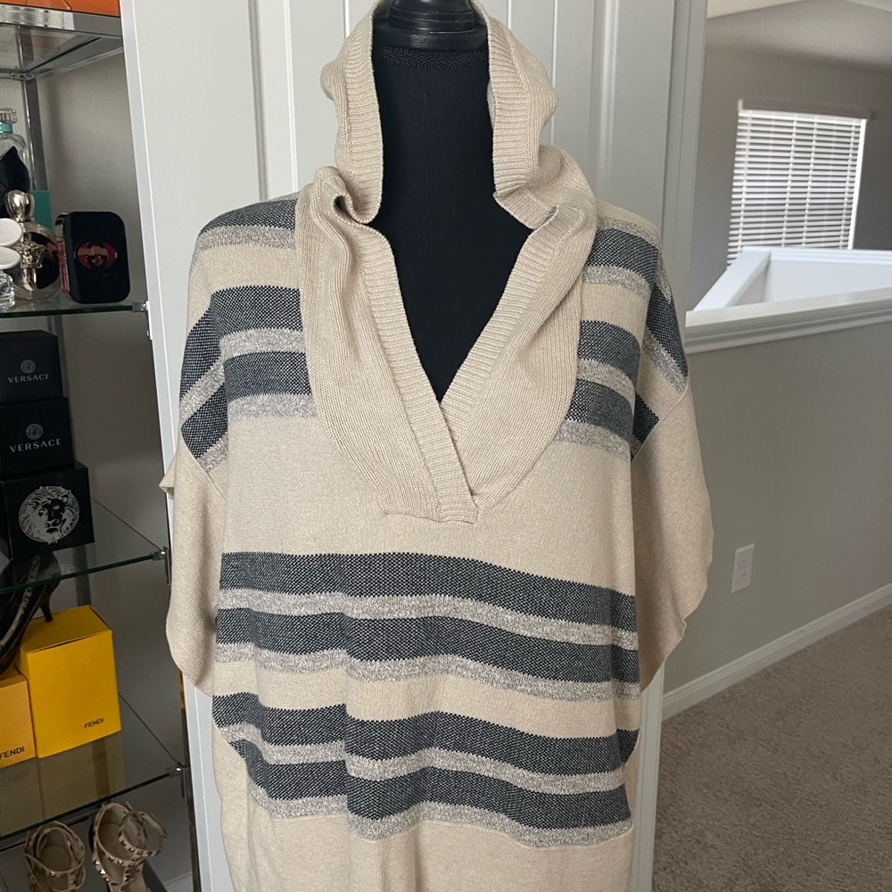 Asymmetrical Sweater American Eagle Poncho bohemian tribal style sweater